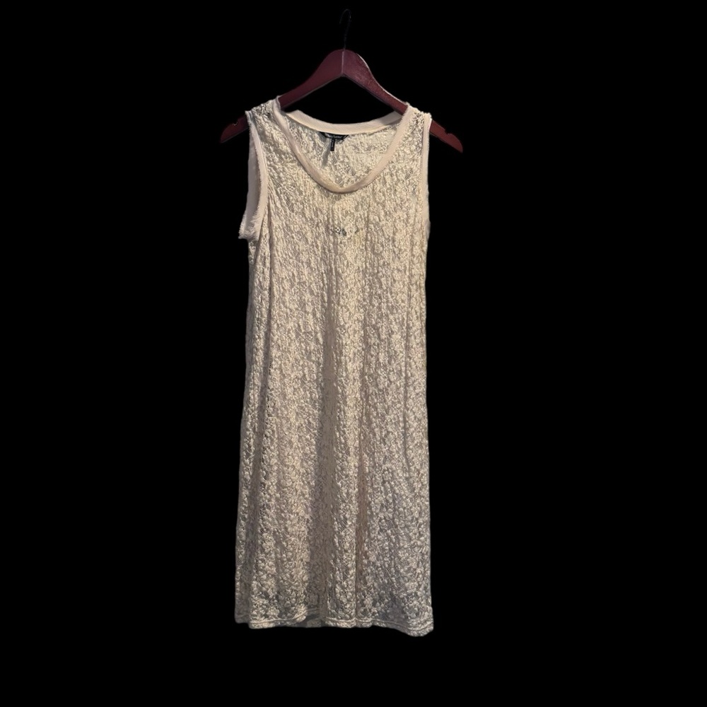 Casual lace dress with slip underneath.